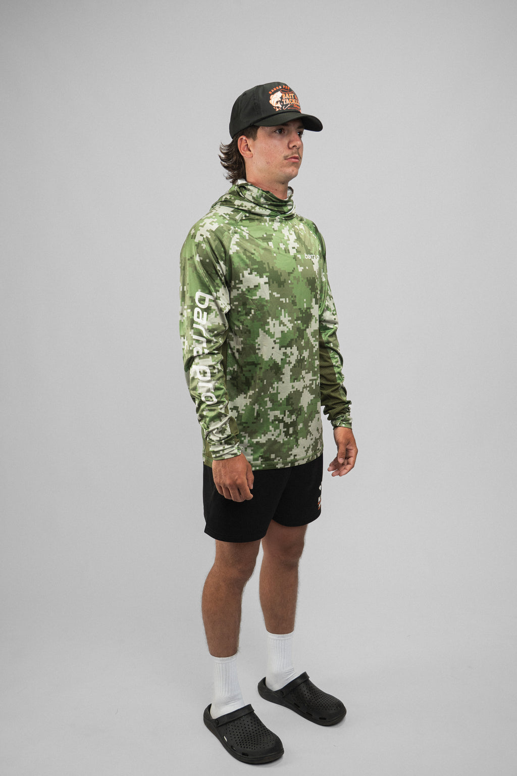 Forest Green Digi Camo Hooded - Fishing Shirt
