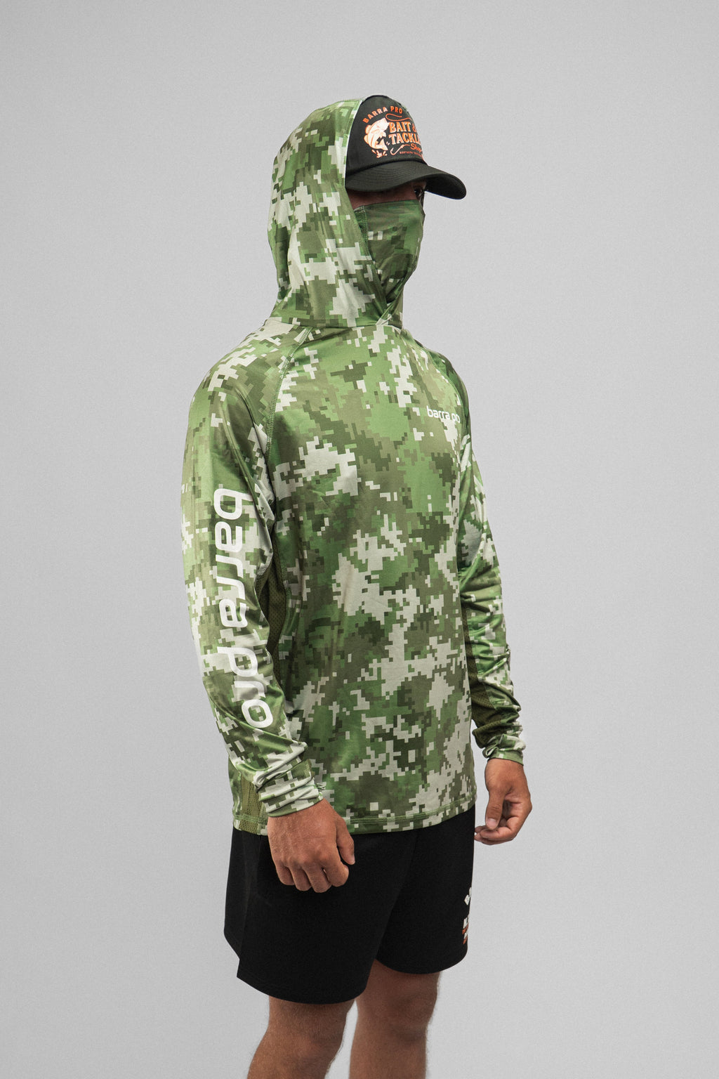 Forest Green Digi Camo Hooded - Fishing Shirt