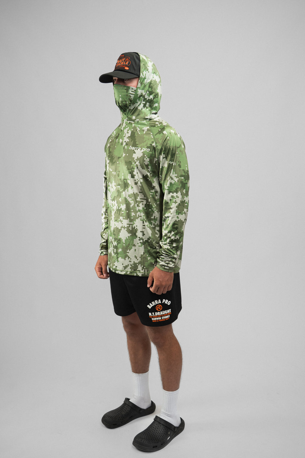 Forest Green Digi Camo Hooded - Fishing Shirt