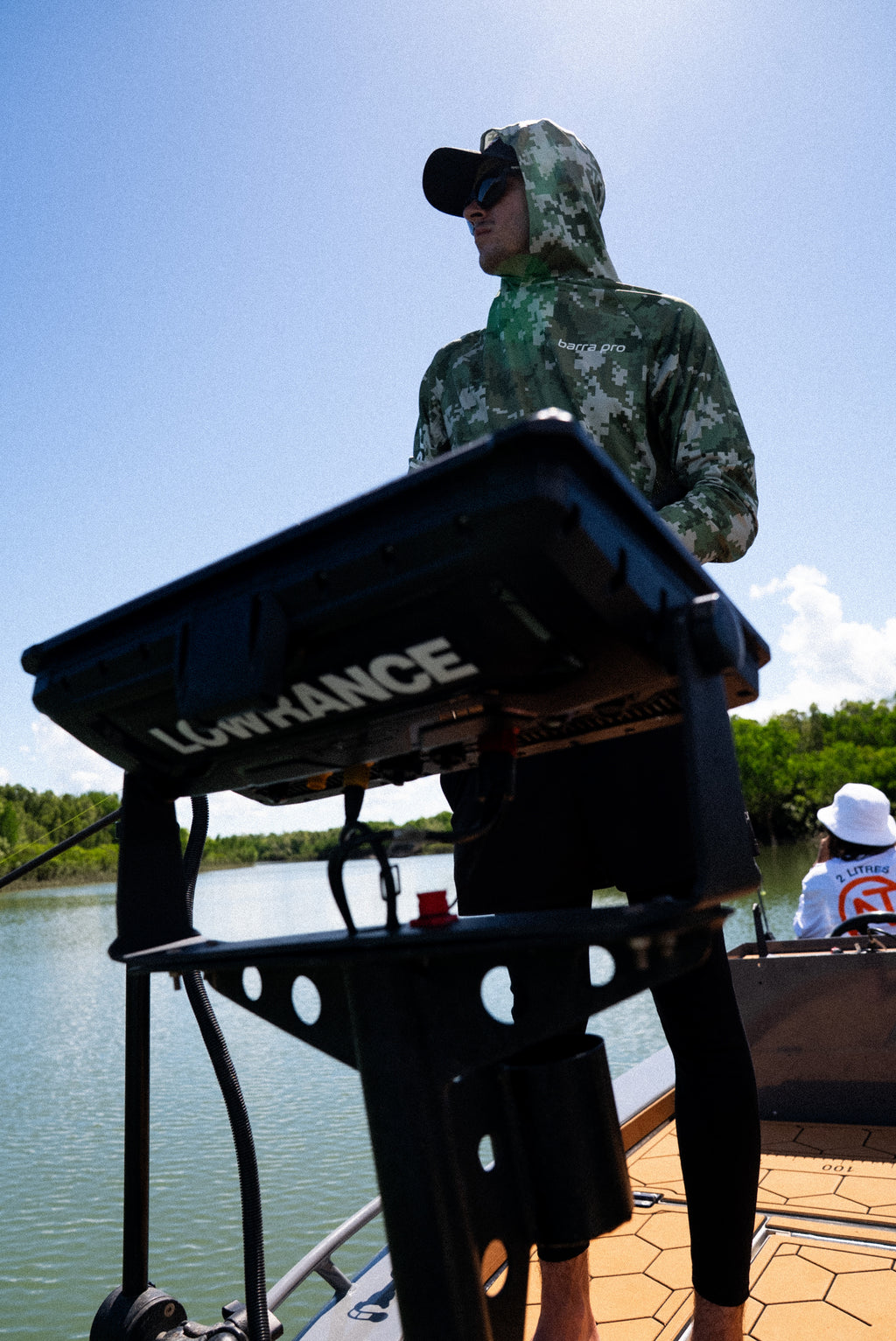 Forest Green Digi Camo Hooded - Fishing Shirt