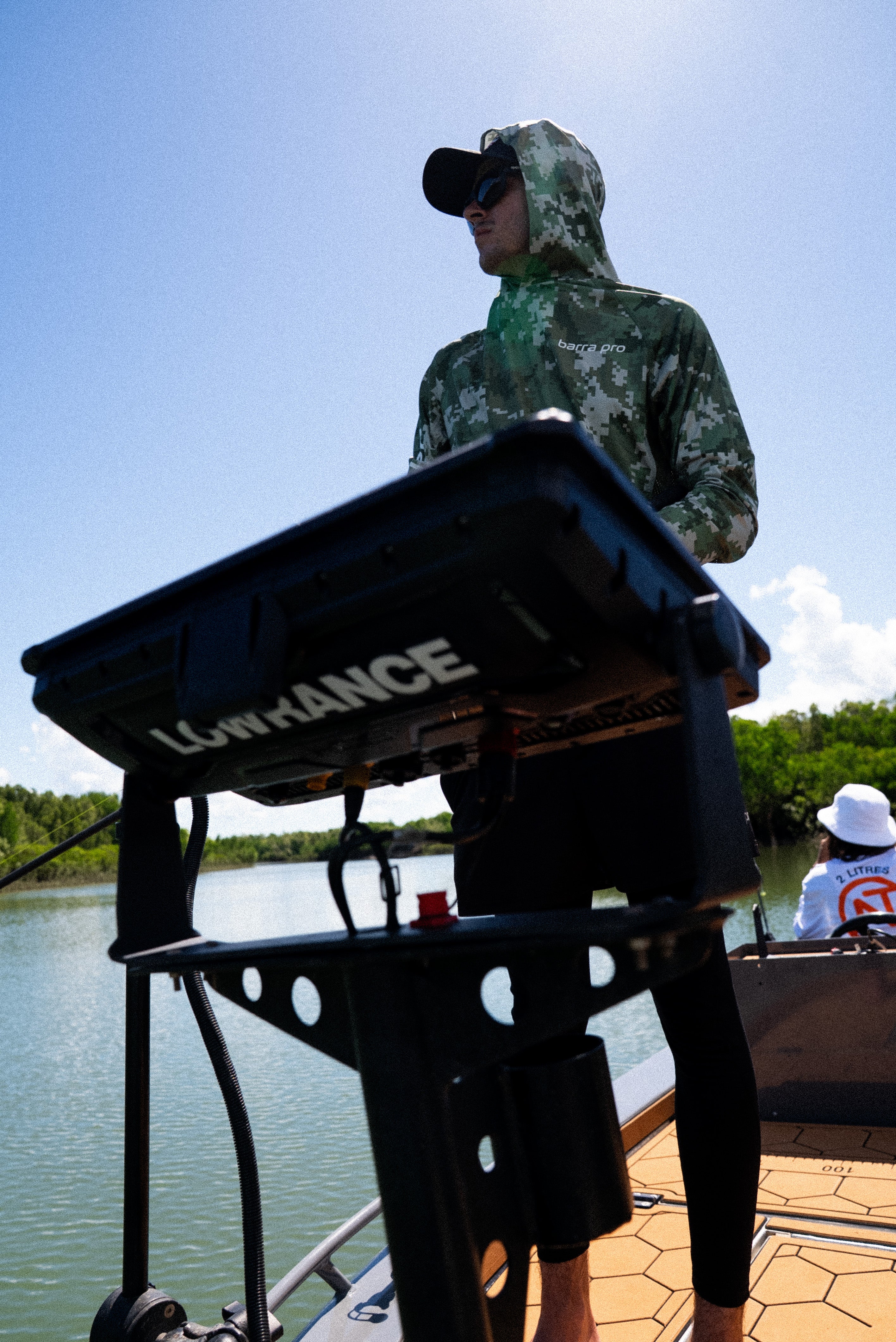 Forest Green Digi Camo Hooded - Fishing Shirt