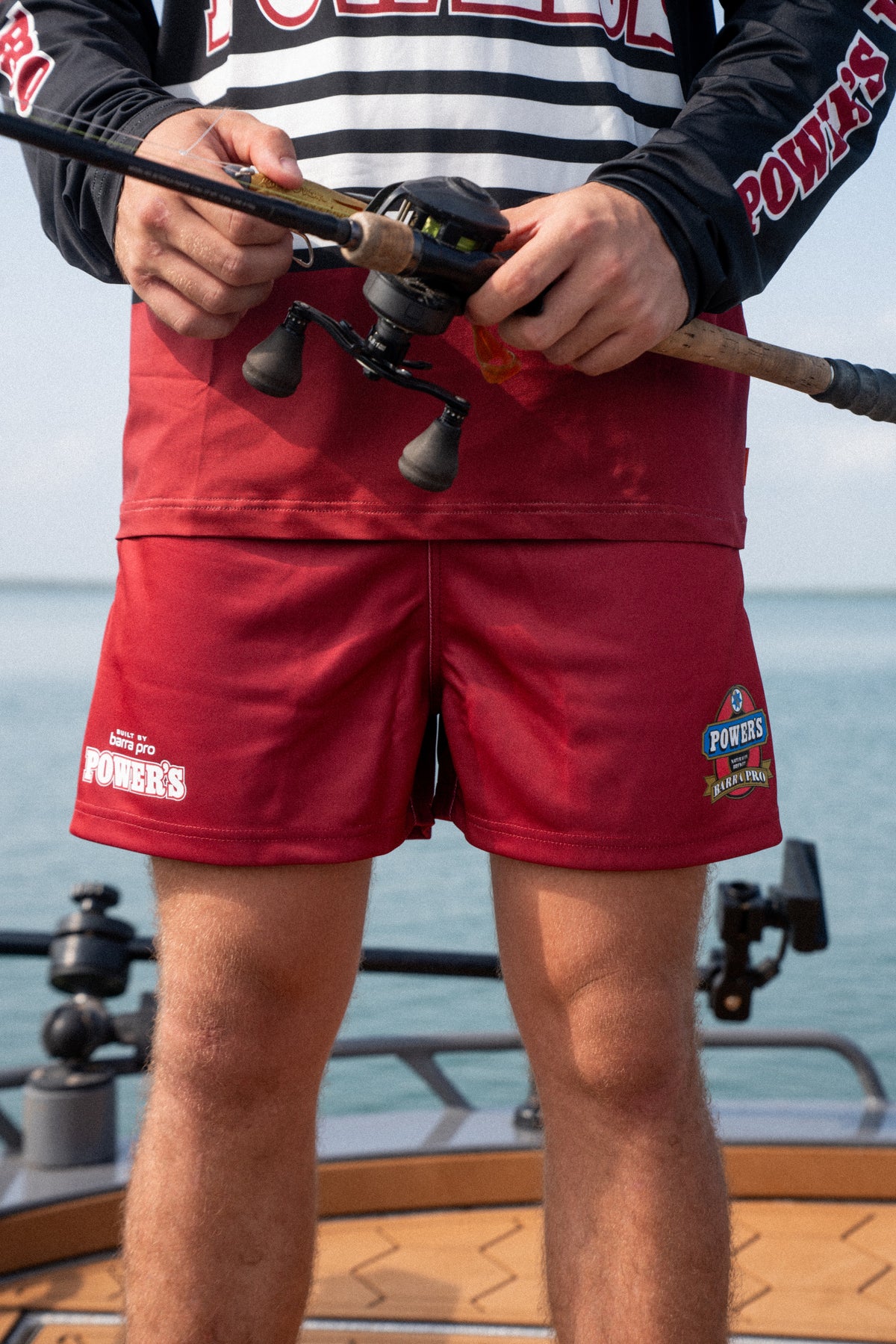 Half Back Footy Shorts – Barra Pro x Powers