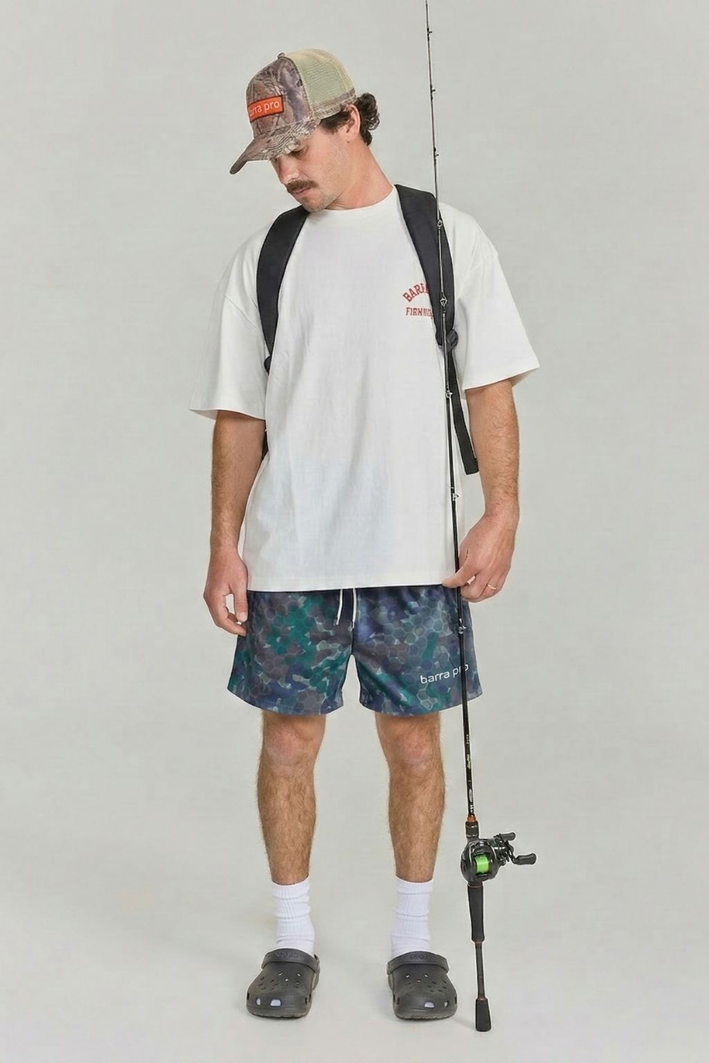 Woodland Hex Camo- Rugby Shorts + Zips